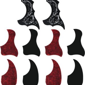 10pc Guitar Pickguard,Acoustic & Classical Guitar Pick Guards, Hummingbird and Water Shaped Self Adhesive