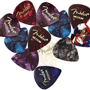 Fender Premium Picks Sampler – 12 Pack Includes Thin, Medium & Heavy Gauges (Austin Bazaar Exclusive)