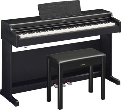 Yamaha Arius, Console Digital Weighted 88-Key Graded Hammer 3 Action, CFX Concert Grand Piano Sound, Includes Bench, Black (YDP165B) Yamaha Arius, Console Digital Weighted 88-Key Graded Hammer 3 Action, CFX Concert Grand Piano Sound, Includes Bench, Black (YDP165B)