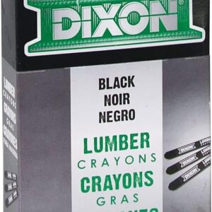 Dixon Lumber Crayons, Carbon Black, 12/Box (49400)