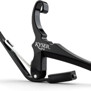 Kyser Quick-Change Guitar Capo for 6-string acoustic guitars, Black, KG6BA Kyser Quick-Change Guitar Capo for 6-string acoustic guitars, Black, KG6BA