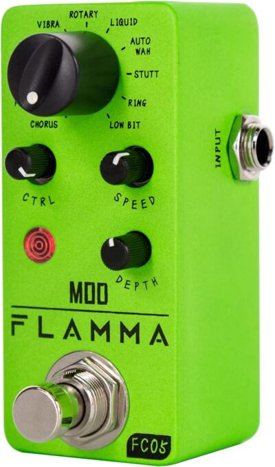 FLAMMA FC05 Mini Modulation Pedal with Chorus Flanger Tremolo Phaser Vibrato Rotary Liquid Autowah Stutter Ring LowBit FLAMMA FC05 Mini Modulation Pedal with Chorus Flanger Tremolo Phaser Vibrato Rotary Liquid Autowah Stutter Ring LowBit