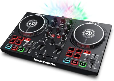 Numark Mix II Controller Set for Beginners with Built-in Party Lights Mixer for Serato DJ Lite and Algoriddim djay Pro AI Numark Mix II Controller Set for Beginners with Built-in Party Lights Mixer for Serato DJ Lite and Algoriddim djay Pro AI