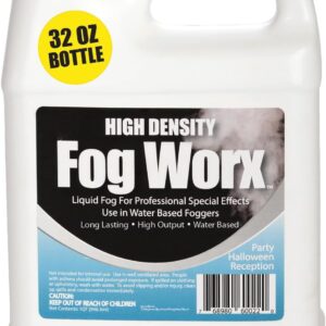 FogWorx Extreme High Density Fog Juice – Quart  32 Fluid Ounces of Long Lasting, High Output, Odorless Water Based Machine Fluid for 400 to 1500 Watt Machines