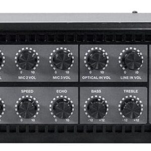 Rockville RCS180-6 180W 6-Zone 70v Commercial Amplifier, Bluetooth, USB/SD/RCA, Mic, Optical Inputs, FM, for Restaurants/Offices