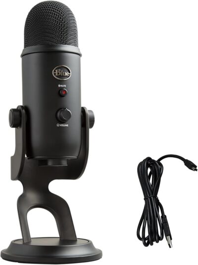 Logitech for Creators Blue Microphones Yeti USB Microphone (Blackout)