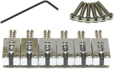 Graph Tech PG-8000-0C String Saver Classics Strat and Tele Style Saddle Set - Chrome