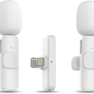 MAYBESTA Professional Wireless Lavalier Microphone for iPhone, iPad, Android – Bluetooth Lapel Mic for Video Recording – Mini Phone Microphone for Tiktok YouTube Interview Podcast Vlog