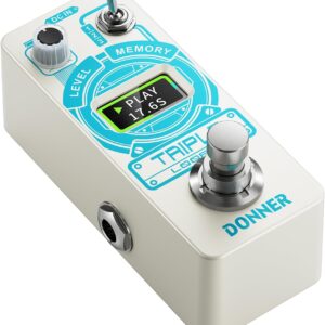 Donner Triple Looper Guitar Pedal, 90 mins Looping Time Loop Pedal with Screen, 3 Loops Looper Pedal with Unlimited Overdubs Undo/Redo