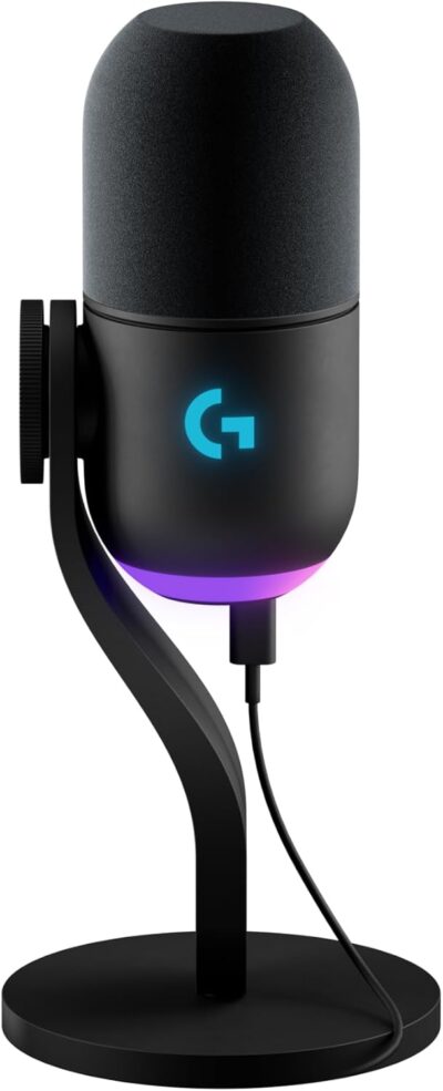 Logitech G Yeti GX Dynamic RGB Gaming Microphone, Podcast Microphone with LIGHTSYNC, Blue VO!CE, G HUB Control, USB Plug and Play - Black Logitech G Yeti GX Dynamic RGB Gaming Microphone, Podcast Microphone with LIGHTSYNC, Blue VO!CE, G HUB Control, USB Plug and Play - Black