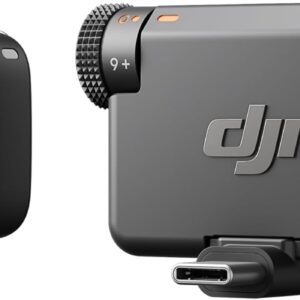 DJI Mic Mini (1 TX + 1 RX), Wireless Lavalier Microphone for iPhone/Camera/Android, Ultralight, Detail-Rich Audio, Noise Cancelling, Automatic Limiting, Vlog, Streaming, 400m Transmission