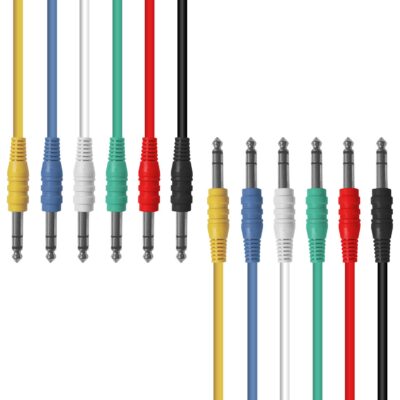 AxcessAbles 1/4 (6.35mm) TRS to 1/4 (6.35mm) TRS Multi-Color Balanced Stereo Patch Cables 6-Pack Outboard Gear& Patchbay Studio Cables External Effects Digital Analog Effects (1.5ft) AxcessAbles 1/4 (6.35mm) TRS to 1/4 (6.35mm) TRS Multi-Color Balanced Stereo Patch Cables 6-Pack Outboard Gear& Patchbay Studio Cables External Effects Digital Analog Effects (1.5ft)