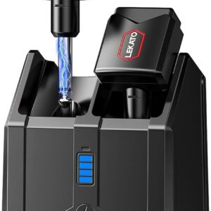 LEKATO 5.8G Wireless Guitar System Upgraded with Charging Box, Wireless Guitar Transmitter Receiver High Fidelity Sound 4 Channels Audio System for Electric Guitar Bass