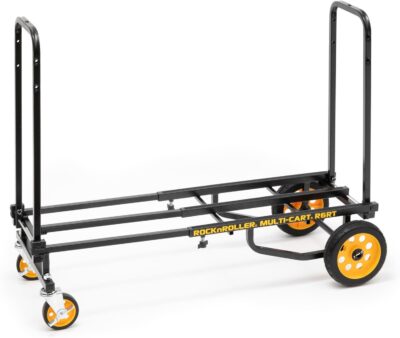 Rock-N-Roller R6RT (Mini) 8-in-1 Folding Multi-Cart/Hand Truck/Dolly/Platform Cart/29" to 42.5" Telescoping Frame/500 lbs. Load Capacity, Black