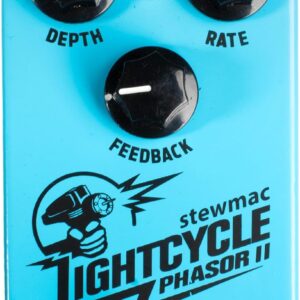 StewMac Lightcycle Phasor II Optical Phaser Pedal  Vintage 70s-Inspired Modulation with Depth, Rate, & Feedback Controls