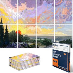 BUBOS 8 Pack Art Acoustic Panels Soundproof Wall Panel,47.2X31.4 Inches Sound Absorbing Panel,Self-adhesive Decorative Acoustical Wall Panels, Acoustic Treatment for Ceiling Home Office(Oil Painting) BUBOS 8 Pack Art Acoustic Panels Soundproof Wall Panel,47.2X31.4 Inches Sound Absorbing Panel,Self-adhesive Decorative Acoustical Wall Panels, Acoustic Treatment for Ceiling Home Office(Oil Painting)