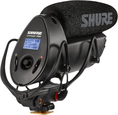 Shure VP83F LensHopper Camera-Mounted Condenser Shotgun Microphone with Integrated Digital Flash Recording - Windscreen, Superior RF Immunity, Backlit LCD, 5-Position Joystick, Rycote Lyre Shock Mount Shure VP83F LensHopper Camera-Mounted Condenser Shotgun Microphone with Integrated Digital Flash Recording - Windscreen, Superior RF Immunity, Backlit LCD, 5-Position Joystick, Rycote Lyre Shock Mount