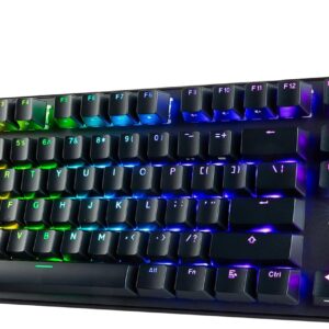 TECWARE Phantom+ 87 Key Mechanical Gaming Keyboard, RGB led, TKL 75% Keyboard, Thocky Sounding, Wraith Brown Switch