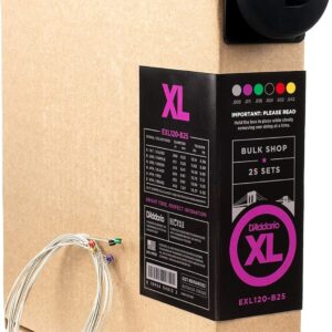 D’Addario Electric Guitar Strings, XL Nickel, EXL120-B25, Super Light Gauge 09-42, 6-String Set, Pack of 25