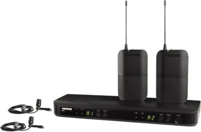 Shure BLX188/CVL Wireless Microphone System - 14-Hour Battery Life, 300 ft Range, UHF | Includes (2) Lavalier Mics, Dual Channel Receiver | H10 Band (BLX188/CVL-H10)