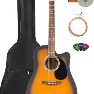 Fender FA Series Dreadnought Acoustic-Electric Guitar – 2-Color Sunburst Bundle with Gig Bag, Strings, Picks, and Austin Bazaar Instructional DVD Fender FA Series Dreadnought Acoustic-Electric Guitar – 2-Color Sunburst Bundle with Gig Bag, Strings, Picks, and Austin Bazaar Instructional DVD