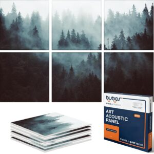 BUBOS 6 Pack Art Acoustic Panels Soundproof Wall Panel,70.8X47.2 Inches Large Sound Absorbing Panel,Self-Adhesive Decorative Acoustical Wall Panels, Acoustic Treatment for Home OfficeFoggy Forest BUBOS 6 Pack Art Acoustic Panels Soundproof Wall Panel,70.8X47.2 Inches Large Sound Absorbing Panel,Self-Adhesive Decorative Acoustical Wall Panels, Acoustic Treatment for Home OfficeFoggy Forest