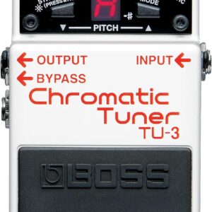 BOSS TU-3 Chromatic Floor Tuner for Guitar and Bass | Industry-Standard Performance | Tank-Tough BOSS Stompbox Body | 21-Segment LED Meter | Accurate to +/- One Cent | Accu-Pitch Sign Function
