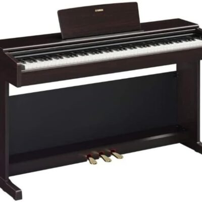 Yamaha Arius Series 88-Key Weighted Action Digital Piano for Aspiring Musicians, CFX Concert Grand Piano Voice, 3-Pedal Unit, Bench Included, Classic Upright Design, Dark Rosewood YDP145R