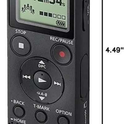 Sony ICD-PX370 Mono Digital Voice Recorder with Built-In USB Voice Recorder,black