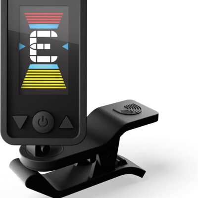 D'Addario Eclipse Headstock Clip On Guitar Tuner, PW-CT-17BK, Black
