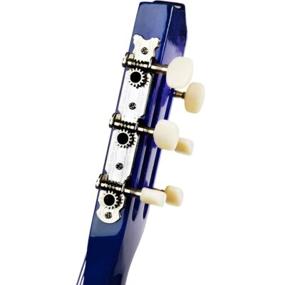 30 Left Handed Wood Guitar with Case and Accessories for Kids/Girls/Boys/Teens/Beginners (Blue)