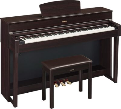Yamaha YDP184 Console Digital Piano with Weighted 88-Key Graded Hammer 3 Action, CFX Concert Grand Piano Sound, Includes Bench (Dark Rosewood)