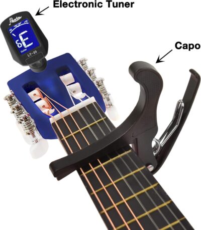 30 Left Handed Wood Guitar with Case and Accessories for Kids/Girls/Boys/Teens/Beginners (Blue)