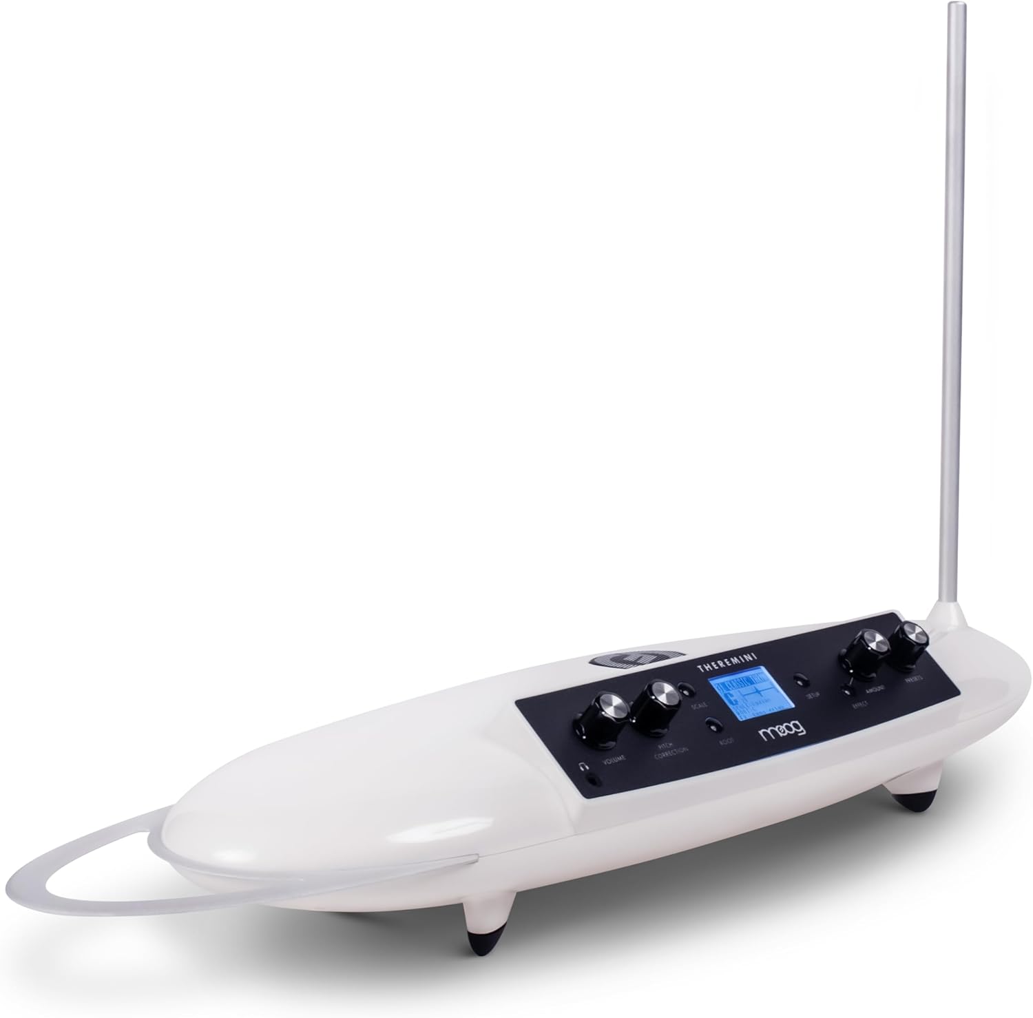 MOOG Theremini – Theremin with Pitch Correction, CV Out, Built-in Tuner and Speaker, Animoog Synthesizer Sound Engine with 32 Presets and LCD Screen