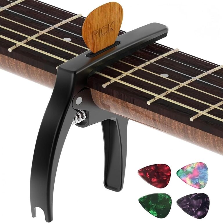 Guitar Capo,TANMUS 3in1 Zinc Metal Capo for Acoustic and Electric Guitars (with Pick Holder and 4Picks),Ukulele,Mandolin,Banjo,Guitar Accessories Guitar Capo,TANMUS 3in1 Zinc Metal Capo for Acoustic and Electric Guitars (with Pick Holder and 4Picks),Ukulele,Mandolin,Banjo,Guitar Accessories