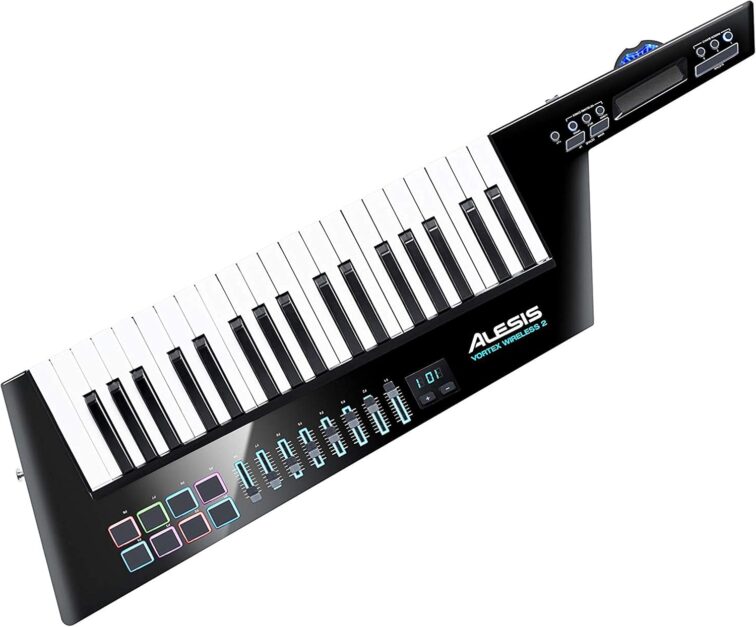 Alesis Vortex Wireless 2 - High-Performance USB MIDI Wireless Keytar Controller with Professional Software Suite Included