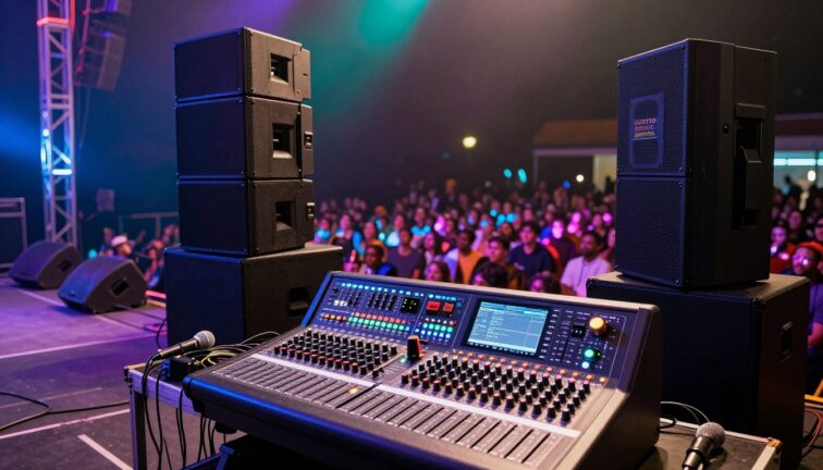 Setting up a live sound system
