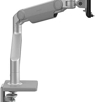 319Jb1Sa FL. AC Humanscale M8.1 Adjustable Monitor Arm with Two Piece Clamp Mount and Base – Silver M81CMSBTB
