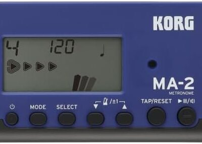 Korg MA-2 Digital Metronome for Orchestral Instruments w/ Large Display and 400 Hours Battery Life – Blue/Black