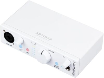 Arturia MiniFuse Recording Pack — USB Audio Interface Bundle with Condenser Microphone, Headphones, and Creative Software for Recording, Streaming, and Podcasting