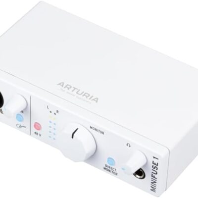 Arturia MiniFuse Recording Pack — USB Audio Interface Bundle with Condenser Microphone, Headphones, and Creative Software for Recording, Streaming, and Podcasting