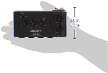 Zoom AMS-44 USB Audio Interface for Musicians & Podcasters, with 4 Inputs, 4 Outputs, Loopback, Direct Monitoring, Bus-Powered, for Recording and Streaming on PC, Mac, iOS, and Android