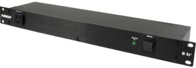 Furman M-8×2 Merit Series 8 Outlet Power Conditioner & Surge Protector with (2) Hosa 18 Gauge Electrical Extension Cable
