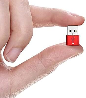 BoxWave Adapter Compatible with Keith McMillen Instruments QuNeo MPE – USB-A to C PortChanger (5-Pack), Type-C OTG Convert Charging Data Adapter – Metallic Silver