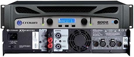 Crown XTi6002 Two-channel, 6000-Watt at 4Ω Bridged, 2100-Watt at 4Ω Dual Pro Power Amplifier. Black and Silver