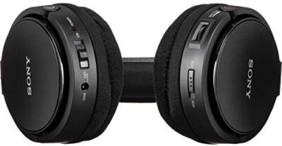 Sony MDR-RF912RK Over-Ear Wireless Radio Frequency Stereo TV Headphone System with 40mm Drivers, Noise Reduction and Long Wireless Range, Black (Non-Retail Packaging)