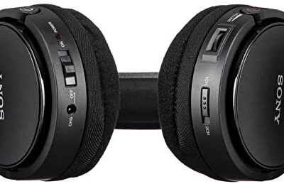 Sony MDR-RF912RK Over-Ear Wireless Radio Frequency Stereo TV Headphone System with 40mm Drivers, Noise Reduction and Long Wireless Range, Black (Non-Retail Packaging)