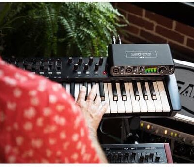 MOTU M4 USB-C Audio-MIDI Interface (3140) Bundle with, 10 Ft XLR Cable, Fiber Cloth, Cable Ties