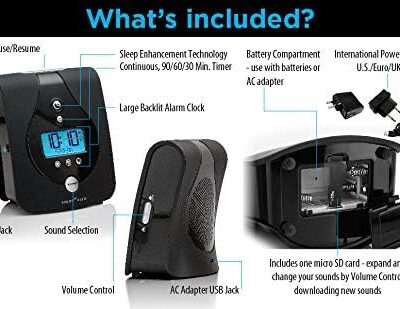 Sound Oasis Tinnitus Sound Therapy System, 24 Dr. Developed Sounds, Manage Tinnitus, Sleep Enhancement Lulls You to Sleep, Ear Ringing & Noise Relief, Privacy, Alarm w/Chime, Auto-Off Sleep Timer