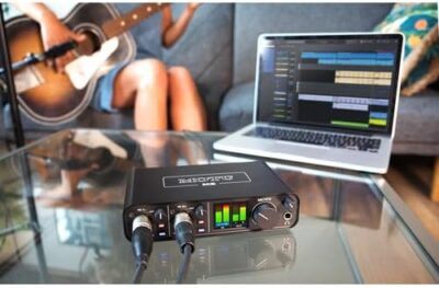 41Ffz 0A2YL. AC MOTU M2 USB-C Audio-MIDI Interface (3120) Bundle with 10 Ft XLR Cable, Fiber Cloth, Cable ties